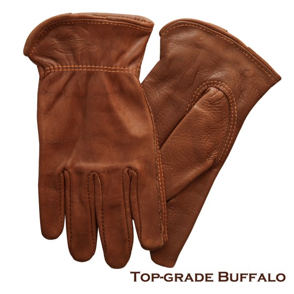 画像1: バッファロー レザー グローブ（ウイスキー・裏地なし）/Buffalo Uninsulated Gloves(Whiskey)