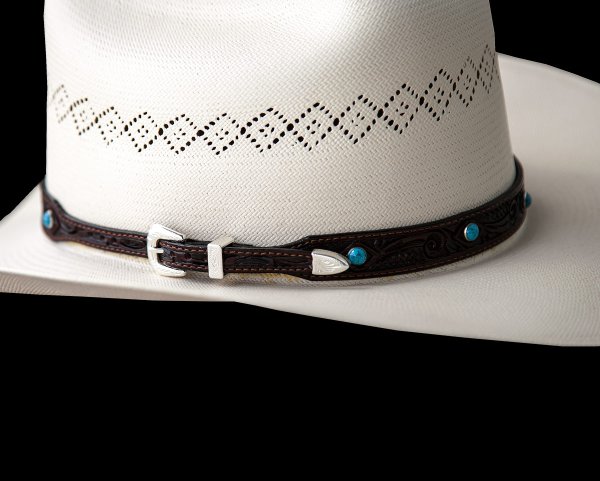 画像2: レザー ハット バンド（クラフトブラウン・ターコイズ）/Leather Hat Band(Brown/Turquoise)