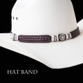レザー ハット バンド スター＆ローハイド（ブラウン）/Leather Hat Band(Brown)