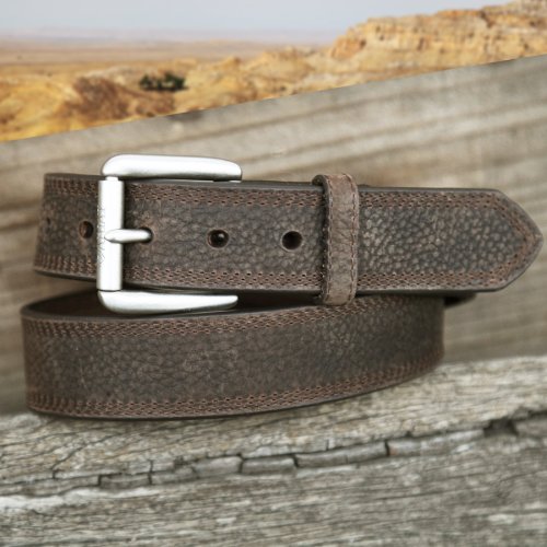 画像クリックで大きく確認できます　Click↓1: ウエスタン レザーベルト（ブラウン）/Western Leather Belt(Brown)