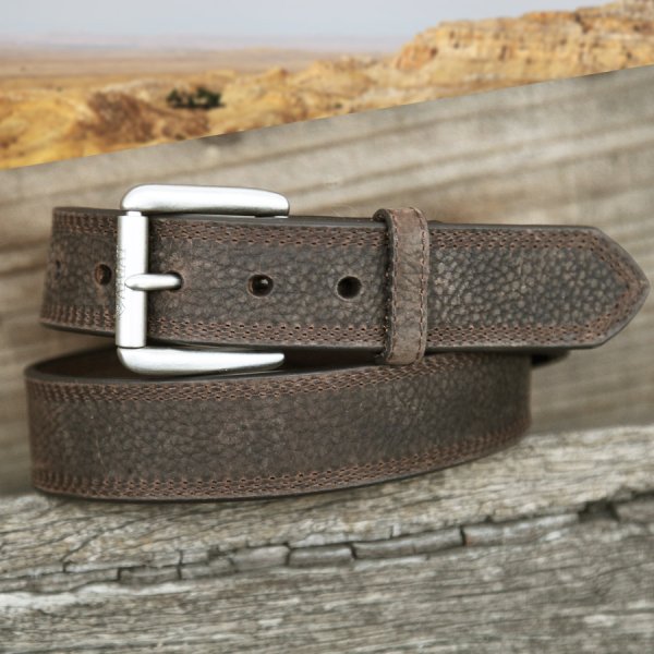 画像2: ウエスタン レザーベルト（ブラウン）/Western Leather Belt(Brown)
