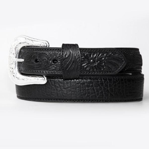画像3: ノコナ ブラック ベーシックスタイル ウエスタン ベルト /Nocona Western Leather Belt(Black)