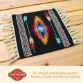 エルパソサドルブランケット サウスウエスト チマヨデザイン ラグマット（約27cmx26cm）/El Paso Saddleblanket Wool Chimayo Style Mats