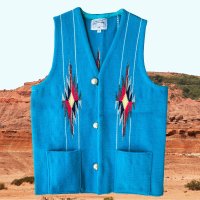 トルフィリオス チマヨ ベスト ポケットつきS・100%ウール手織り/CHIMAYO TRUJILLO'S HAND WOVEN 100% ALL WOOL VEST