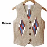 オルテガ チマヨ ベスト 32・100%ウール手織り/CHIMAYO ORTEGA'S HAND WOVEN 100% ALL WOOL VEST(Women's)