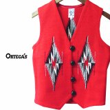 オルテガ チマヨ ベスト 32・100%ウール手織り/CHIMAYO ORTEGA'S HAND WOVEN 100% ALL WOOL VEST(Women's)