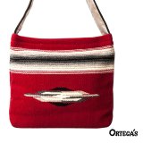 オルテガ チマヨ ショルダー トートバッグ 100%ウール手織り（バーガンディー）/CHIMAYO ORTEGA'S HAND WOVEN 100% ALL WOOL TOTE BAG(Burgundy)