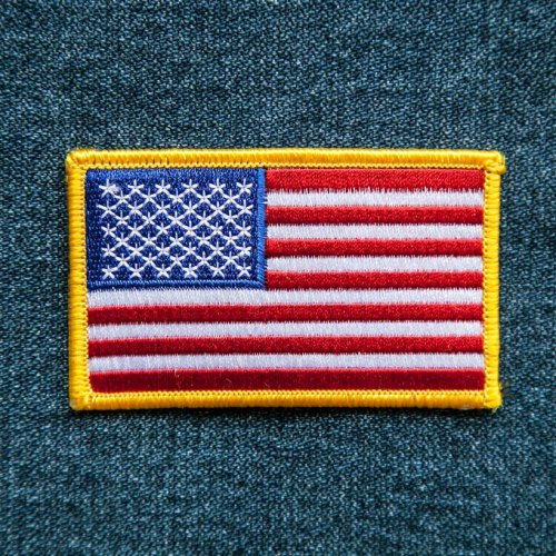 画像クリックで大きく確認できます　Click↓1: ワッペン アメリカ国旗 星条旗 8.5cm×5.1cm/Patch