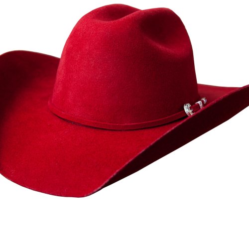 画像クリックで大きく確認できます　Click↓1: ブルハイド プレミアムウールフェルトハット（レッド）/Bullhide Rodeo Round-Up Wool Felt Hat(Red)