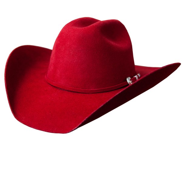 画像1: ブルハイド プレミアムウールフェルトハット（レッド）/Bullhide Rodeo Round-Up Wool Felt Hat(Red)