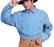 画像2: スカリー ウエスタン ビブフロント キャバルリーシャツ（長袖/デニムブルー）/Scully Range Wear Bib Front Shirt Blue(Men's) (2)