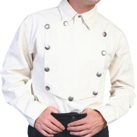 スカリー ウエスタン ビブフロント キャバルリーシャツ（長袖/ナチュラル）/Scully Range Wear Bib Front Shirt Natural(Men's)