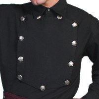 スカリー ウエスタン ビブフロント キャバルリーシャツ（長袖/ブラック）/Scully Range Wear Bib Front Shirt Black(Men's)