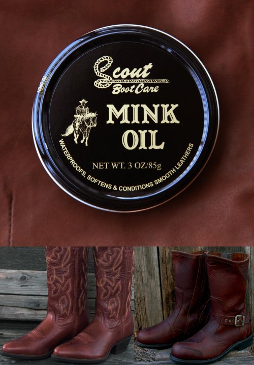 画像クリックで大きく確認できます　Click↓1: ミンクオイル 革用クリーム/Mink Oil