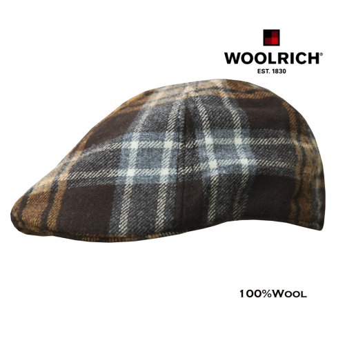 画像クリックで大きく確認できます　Click↓1: ウールリッチ ウール ドライビング キャップ（ブラウン）/Woolrich Driving Cap(Brown)