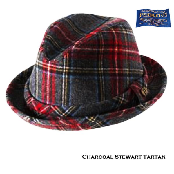 画像1: ペンドルトン バージン ウールハット（チャコールスチュワートタータン）L/Pendleton Wool Hat Charcoal Stewart Tartan