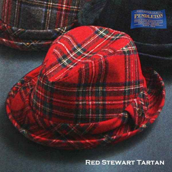 画像1: ペンドルトン バージン ウールハット（レッドスチュワートタータン）L/Pendleton Wool Hat Red Stewart Tartan