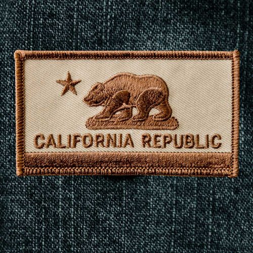 画像クリックで大きく確認できます　Click↓1: ワッペン カリフォルニア リパブリック（ブラウン）/Patch California Republic