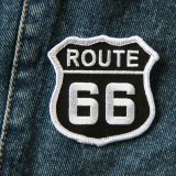 ワッペン ルート66 ブラック・シルバー/Patch Route 66