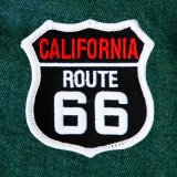 ワッペン ルート66 カリフォルニア ブラック・シルバー/Patch Route 66 California