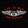 ワッペン ルート66 LIVE TO RIDE ブラック/Patch Route 66