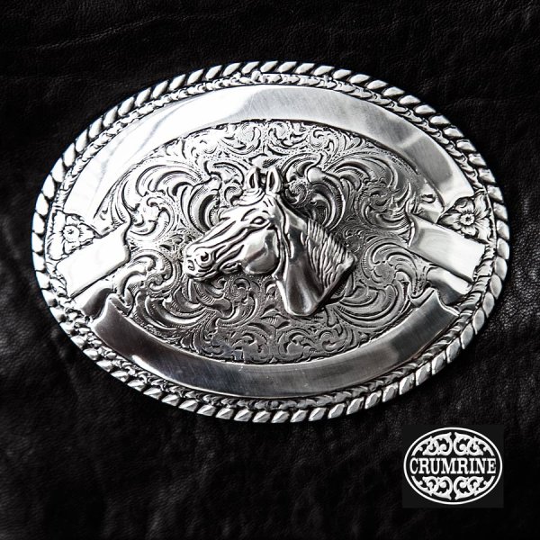 画像1: クラムライン ベルト バックル ホースヘッド/Crumrine Belt Buckle Horse Head