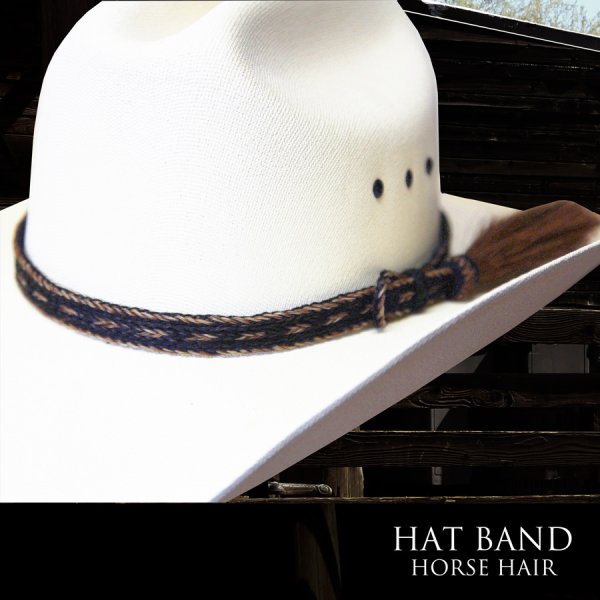 画像1: ホースヘアー ハット バンド（ブラック・ブラウン）/Horse Hair Hat Band(Black/Brown)