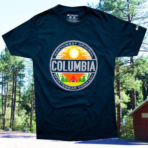 画像クリックで大きく確認できます　Click↓2: コロンビア アウトドア 半袖 Tシャツ（ブルー）/Columbia Sportswear T-shirt(Blue)