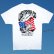 画像4: アメリカン フィッシング アメリカ国旗 半袖 Tシャツ（ホワイト）/U.S. Fishing Short Sleeve T-shirt(White) (4)