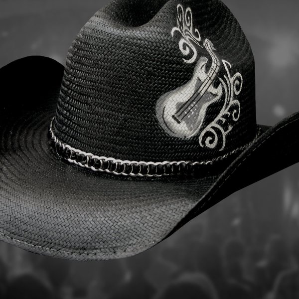 画像2: ロックスターコレクション ストローハット（ブラック）/Western Straw Hat