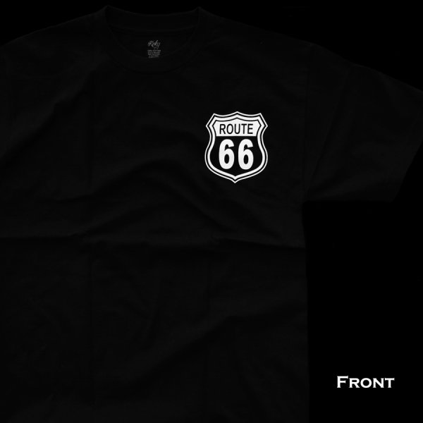 画像4: ルート66 半袖 Tシャツ（ブラック・ ホワイト）/Historic Route 66 T-shirt (Black)