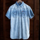 バッファロー デビッド ビトン 半袖 シャツ（ウオッシュブルー）/Buffalo David Bitton Short Sleeve Shirt