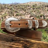 4ピース スター ウエスタン レンジャー ベルト（ブラウン）/Ranger Belt(Brown)