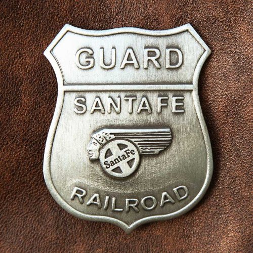 画像クリックで大きく確認できます　Click↓1: サンタフェ Santa Fe レイルロード ポリス バッジ/Badge