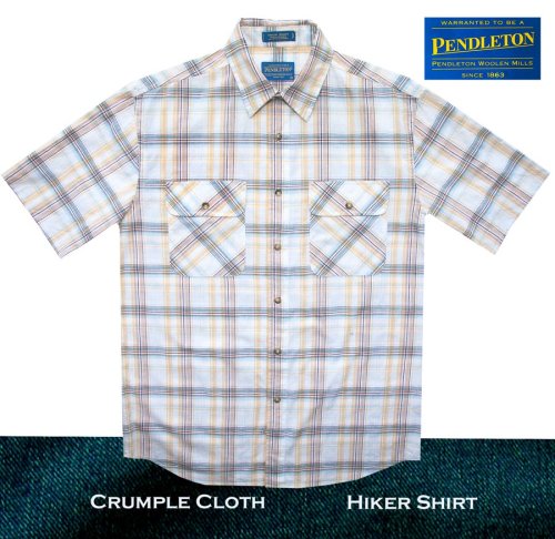 画像クリックで大きく確認できます　Click↓1: ペンドルトン 半袖 ハイカー シャツ（イエロー ブループラッド）/Pendleton Short Sleeve Hiker Shirt