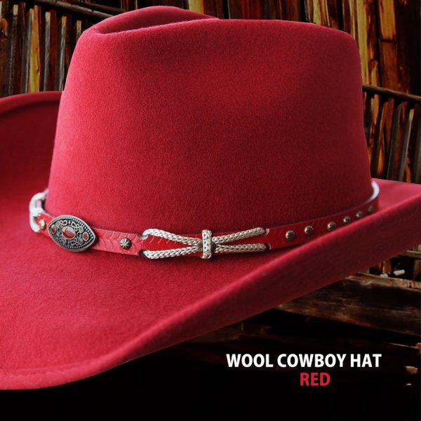 画像2: ブルハイド ウール ウエスタンハット エモーショナリーチャージ（レッド）/Bullhide Western Hat Emotionally Charged(Red)