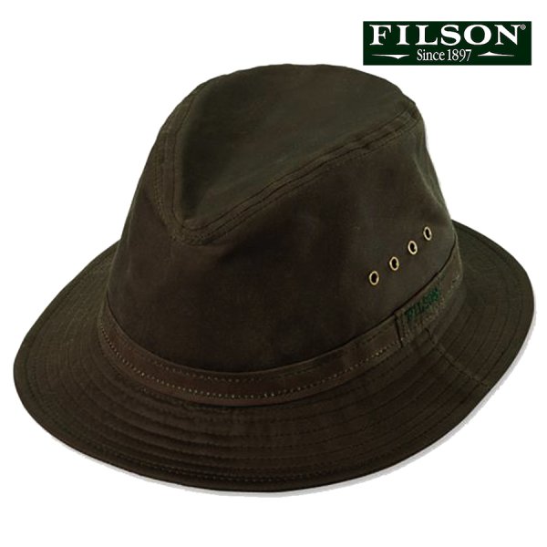 画像1: フィルソン クラッシャブル カバークロス パッカーハット オッターグリーン/Filson Cover Cloth Crushable Packer Hat(Otter Green)