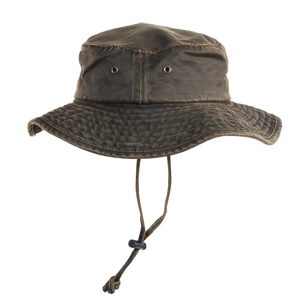 画像2: ドーフマン パシフィック パッカブル アウトドア ハット あご紐つき（ダークブラウン）/DPC Dorfman Pacific Packable Hat(Dark Brown)
