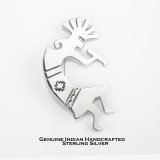 ココペリ アメリカ先住民族 インディアン ナバホ族 スターリングシルバー ブローチ/Native American Navajo Sterling Silver Kokopelli Brooch