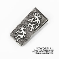 ココペリ マネークリップ・アメリカインディアン ナバホ族 ハンドメイド/Navajo Hand Made Kokopelli Money Clip