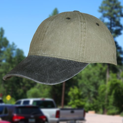 画像クリックで大きく確認できます　Click↓1: ウオッシュ コットン キャップ オリーブ・ブラック/ Washed Cotton Baseball Cap Olive/Black