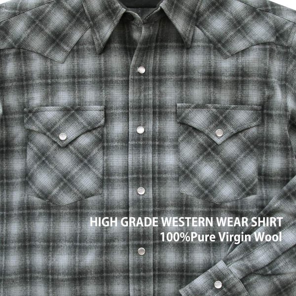 画像2: ペンドルトン ウエスタンシャツ チャコール オンブレ 大きいサイズ XXL（身幅約71cm）/Pendleton High Grade Western Shirt (Charcoal Ombre)