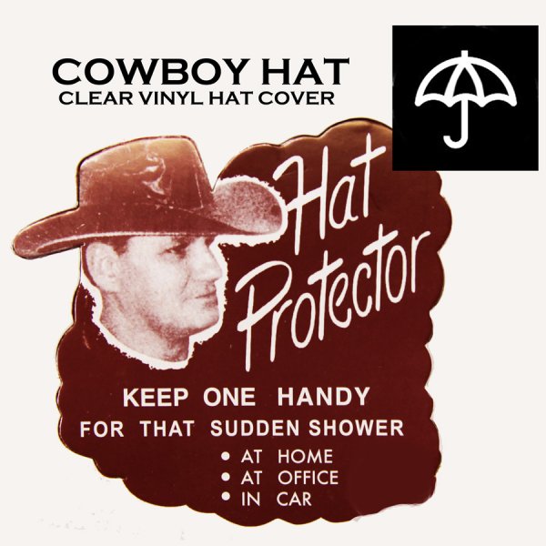 画像1: ハット 帽子 レイン カバー 雨の日のビニール ハットプロテクター カウボーイハット ウエスタンハット用 雨具 /Cowboy Hat Vinyl Hat Protector