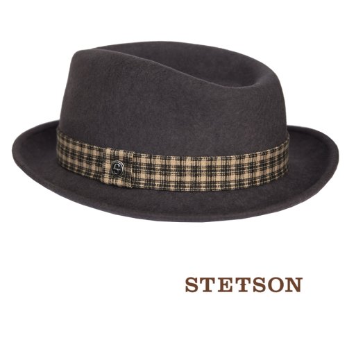 画像クリックで大きく確認できます　Click↓1: ステットソン ウール フェドラ ハット（グレー）/Stetson Wool Fedora Hat