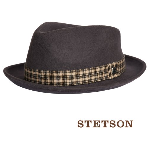 画像クリックで大きく確認できます　Click↓2: ステットソン ウール フェドラ ハット（グレー）/Stetson Wool Fedora Hat