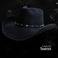ブルハイド プレミアムウール カウボーイ ハット サンダーバード（スター・ブラック）/Bullhide Premium Wool Cowboy Hat Thunderbird(Black)