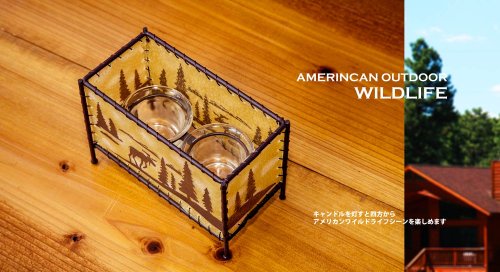 画像クリックで大きく確認できます　Click↓2: グランドティートン ワイルドライフ キャンドル ホルダー（ムース）/Wildlife Candle Holder(Moose)