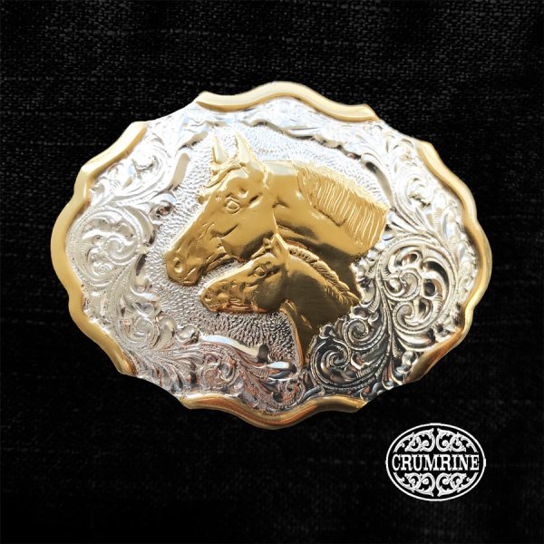 画像1: クラムライン ベルト バックル ホースヘッド/Crumrine Belt Buckle