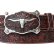 画像2: ジャスティン ロングホーン ベルト（ブラウン）/Justin Classic Longhorn Belt(Brown) (2)