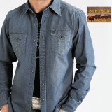 ステットソン ウエスタン デニム シャツ（デニムブルー）/Stetson Rugged Denim Shirt(Denim Blue)